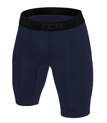 TCA Herren SuperThermal Kompressions Unterwäsche Shorts - Blau (1x Tasche), L von TCA