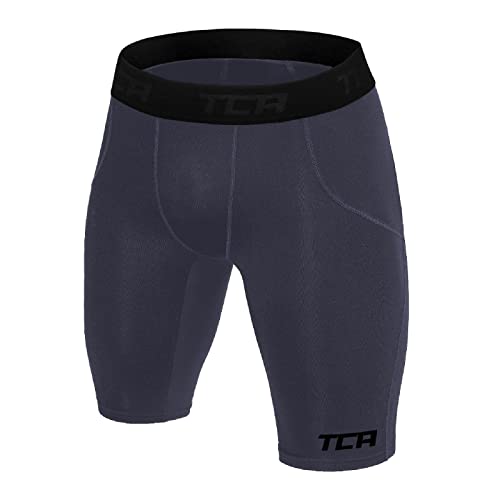 TCA Herren SuperThermal Kompressions Unterwäsche Shorts - Dunkelgrau, XXL von TCA