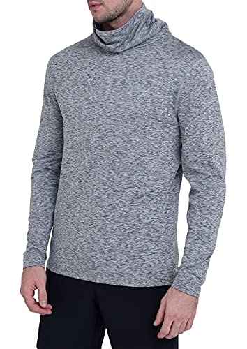 TCA Herren Warm-Up Trichterhals Thermo Laufshirt - Hellgrau (Alt), L von TCA