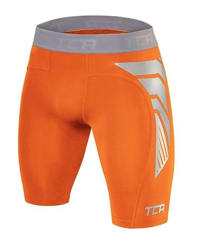 TCA Jungen CarbonForce Pro Thermo Kompression Unterwäsche Shorts - Orange, 10-12 Jahre von TCA