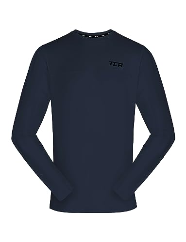 TCA Jungen Element Langarm Rundhalsausschnitt Laufshirt - Dunkelblau, 12-14 Jahre von TCA