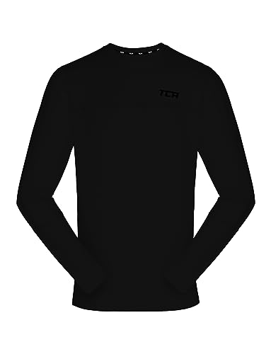 TCA Jungen Element Langarm Rundhalsausschnitt Laufshirt - Schwarz, 12-14 Jahre von TCA