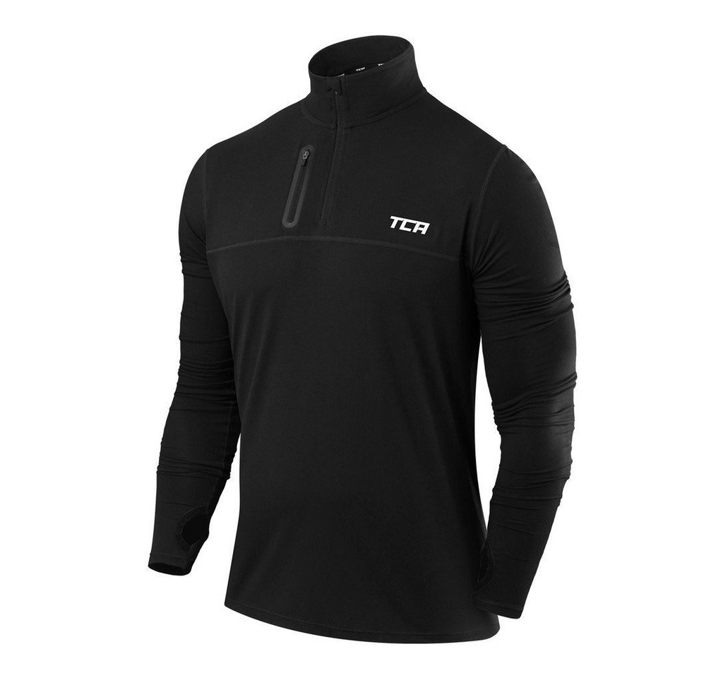 TCA Langarmshirt TCA Herren Fusion Pro Quickdry Langarm Laufshirt - Schwarz, L (1-tlg) von TCA