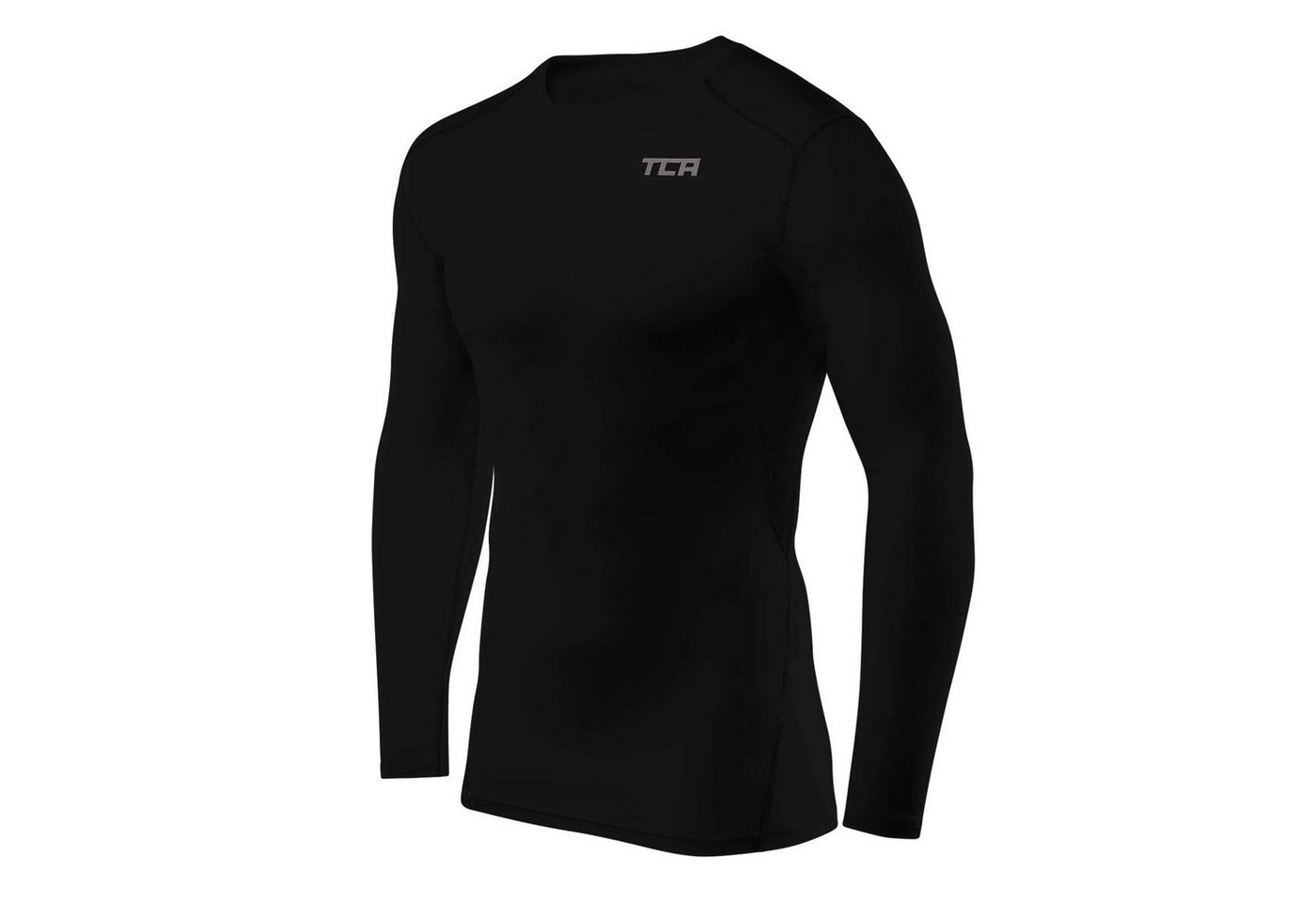 TCA Langarmshirt TCA Herren Kompressionsshirt - Schwarz, XL (1-tlg) von TCA