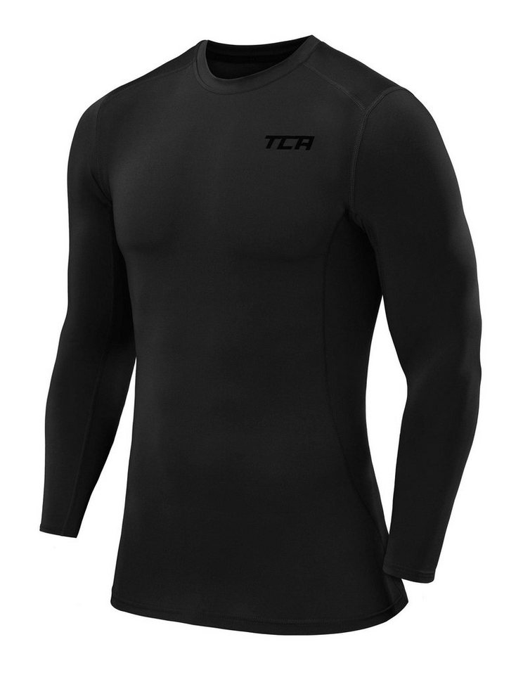 TCA Langarmshirt TCA Herren Langarm Kompressionsshirt - Schwarz (1-tlg) von TCA