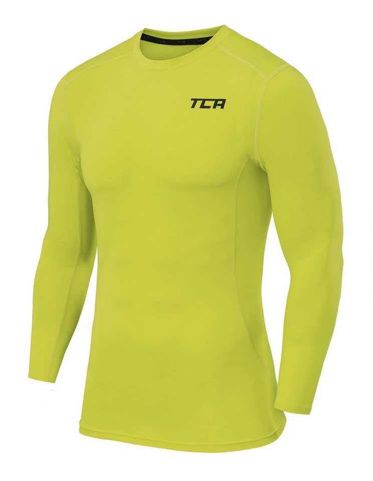 TCA Langarmshirt TCA Herren Langarm Kompressionsshirt Thermo Licht Grün (1-tlg) von TCA