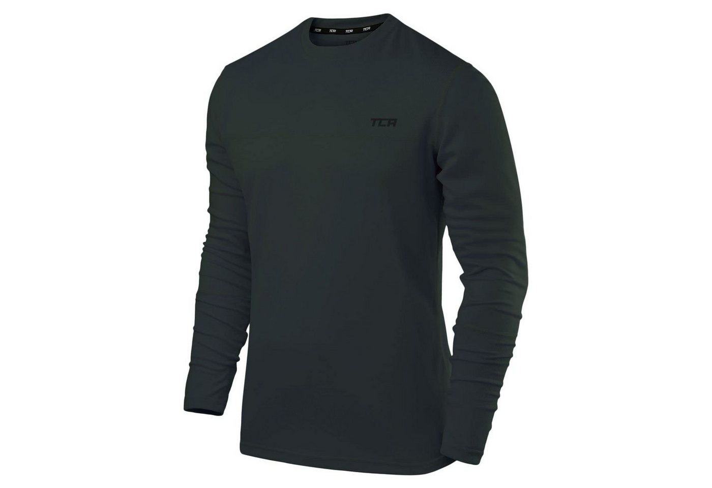 TCA Langarmshirt TCA Herren Langarm Laufshirt - Dunkelgrün (1-tlg) von TCA