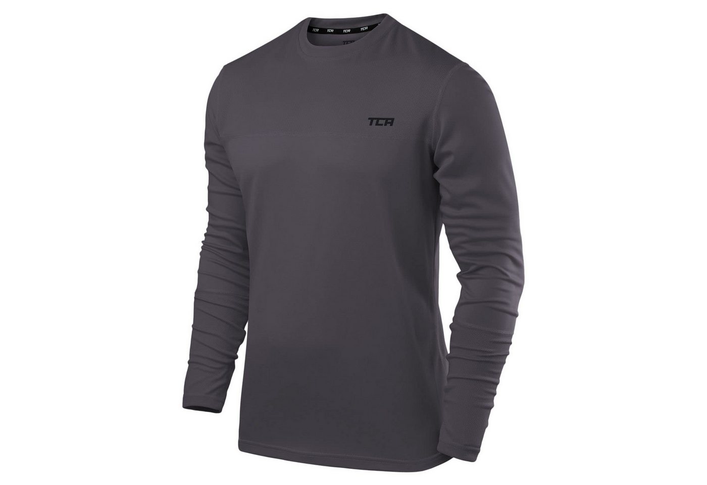 TCA Langarmshirt TCA Herren Langarm Laufshirt - Grau, XXL (1-tlg) von TCA