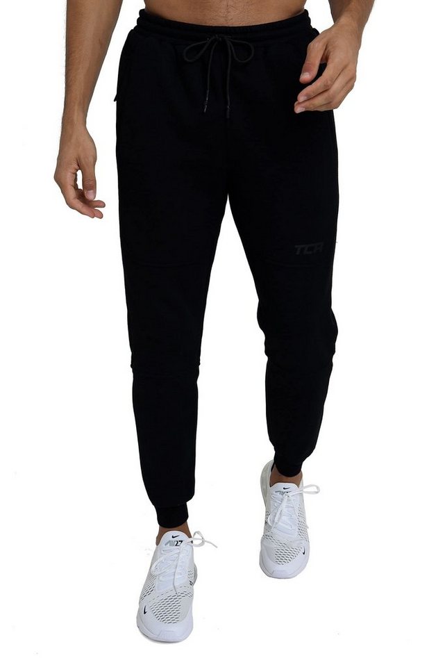 TCA Laufhose TCA Herren Jogginghose mit Reißverschlusstaschen - Schwarz, M (1-tlg) von TCA