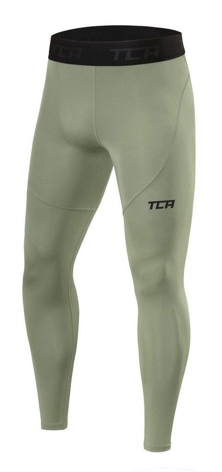 TCA Lauftights TCA Herren Pro Performance Leggings, Kompressionshose - Hellgrün, XXL (1-tlg) von TCA