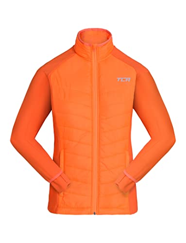 TCA Mädchen Excel Runner ganzjährige, leichte, wasserabweisende, verstaubare Laufjacke - Orange, 8-10 Jahre von TCA