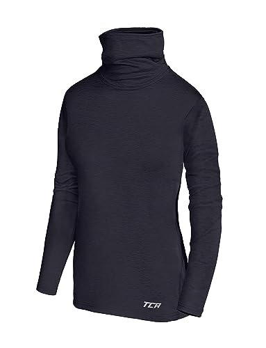 TCA Mädchen Warm-Up Trichterkragen Thermo Lauf Oberteil - Blau, My 8-10 Jahre von TCA