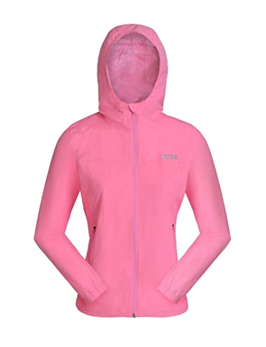 TCA Mädchen leichte wasserdichte Regenjacke mit Reißverschlusstaschen - Rosa/Orange, 12-14 Jahre von TCA