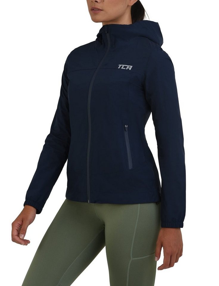 TCA Trainingspullover Damen Regenjacke wasserdicht - Dunkelblau (1-tlg) von TCA