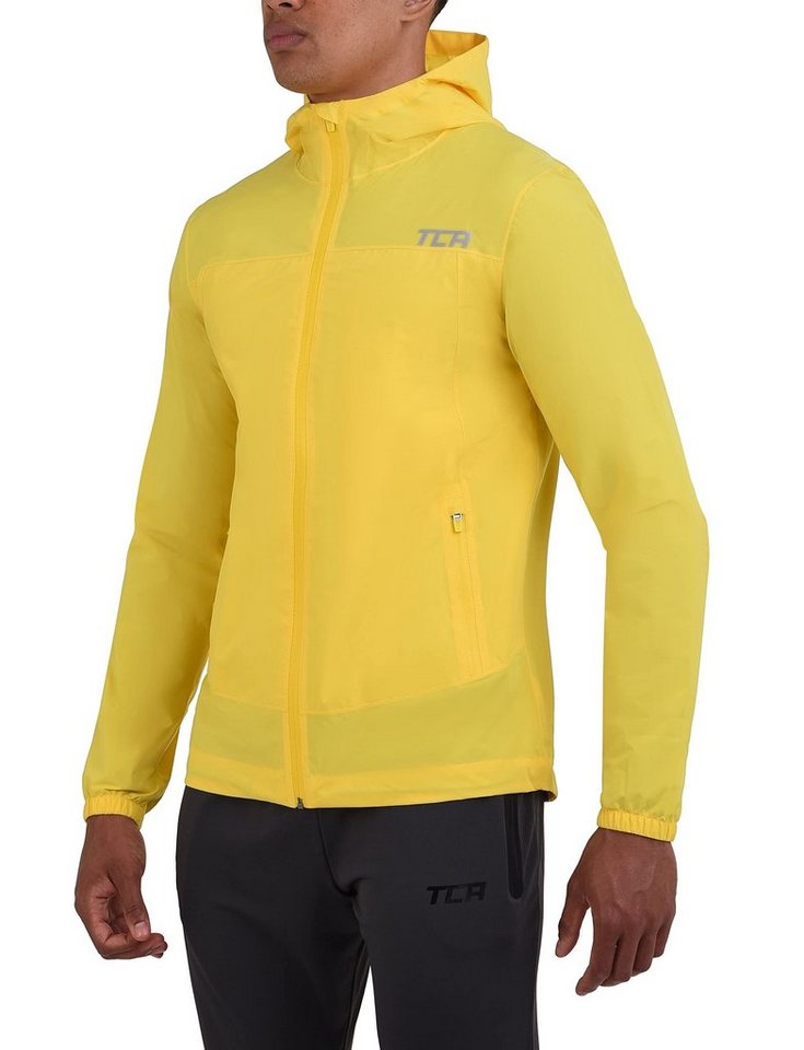 TCA Trainingspullover TCA Herren Regenjacke wasserdicht - Gelb/Grün (1-tlg) von TCA