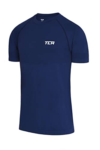 TCA Herren SuperKnit Funktions Laufshirt - Blau, L von TCA