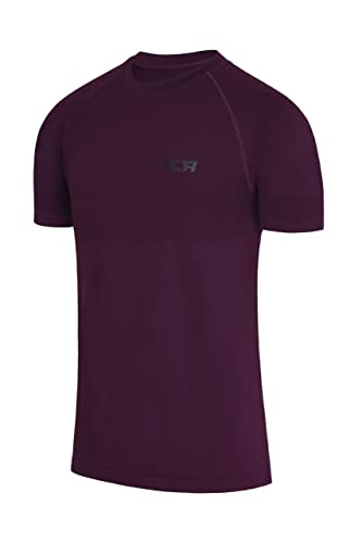 TCA Herren SuperKnit Funktions Laufshirt - Lila, M von TCA