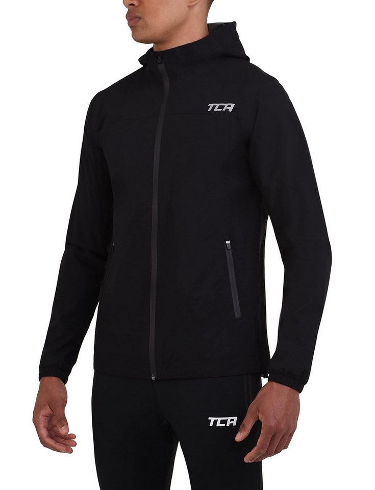 TCA Regenjacke TCA Wasserdichte Regenjacke für Herren - Schwarz (1-St) von TCA