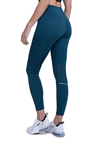 TCA SuperThermo Performance Leggings für Damen, High Waist, Blickdicht Sportleggings mit Handytasche, Laufhose für Yoga & Fitness - Blau, L von TCA