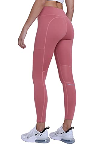 TCA SuperThermo Performance Leggings für Damen, High Waist, Blickdicht Sportleggings mit Handytasche, Laufhose für Yoga & Fitness - Dunkelpink, L von TCA