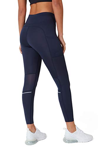 TCA SuperThermo Performance Leggings für Damen, High Waist, Blickdicht Sportleggings mit Handytasche, Laufhose für Yoga & Fitness - Dunkelblau, M von TCA