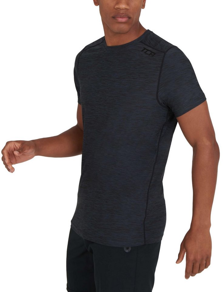 TCA T-Shirt TCA Herren Galaxy Fitness Lauf Shirt - Schwarz (1-tlg) von TCA