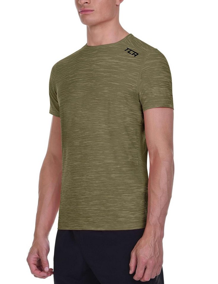 TCA T-Shirt TCA Galaxy Herren Fitness Laufshirt Grün XXL (1-tlg) von TCA