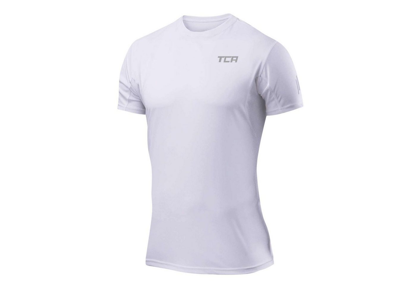 TCA T-Shirt TCA Herren Atomic T-Shirt - Weiss, Quickdry, Traningsshirt (1-tlg) von TCA