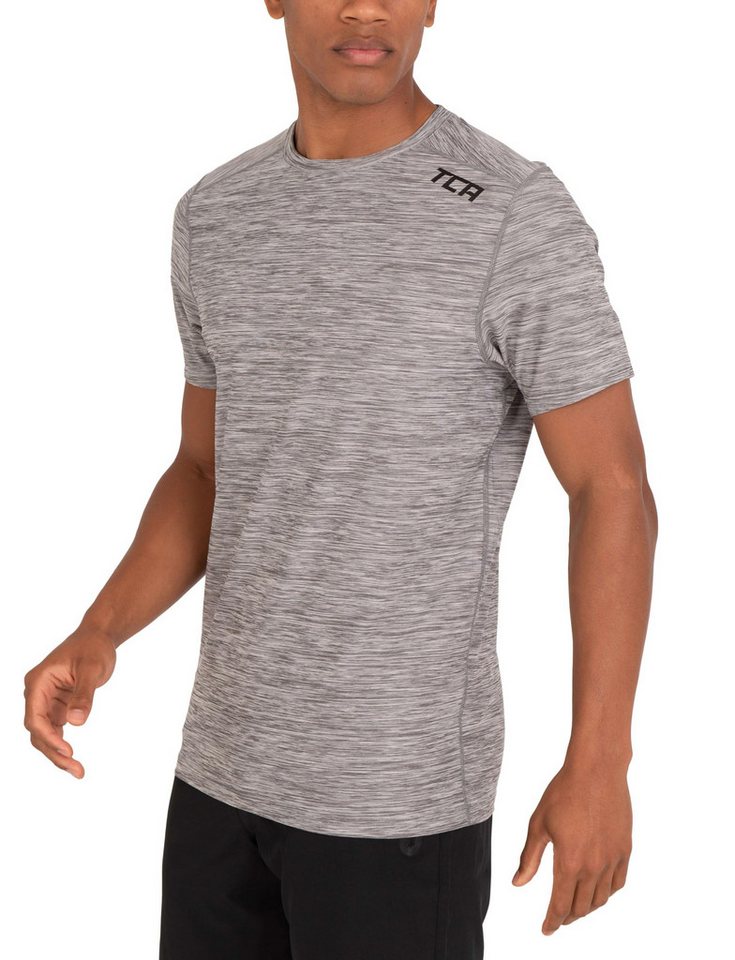 TCA T-Shirt TCA Herren Galaxy Laufshirt - Hellgrau, XL (1-tlg) von TCA