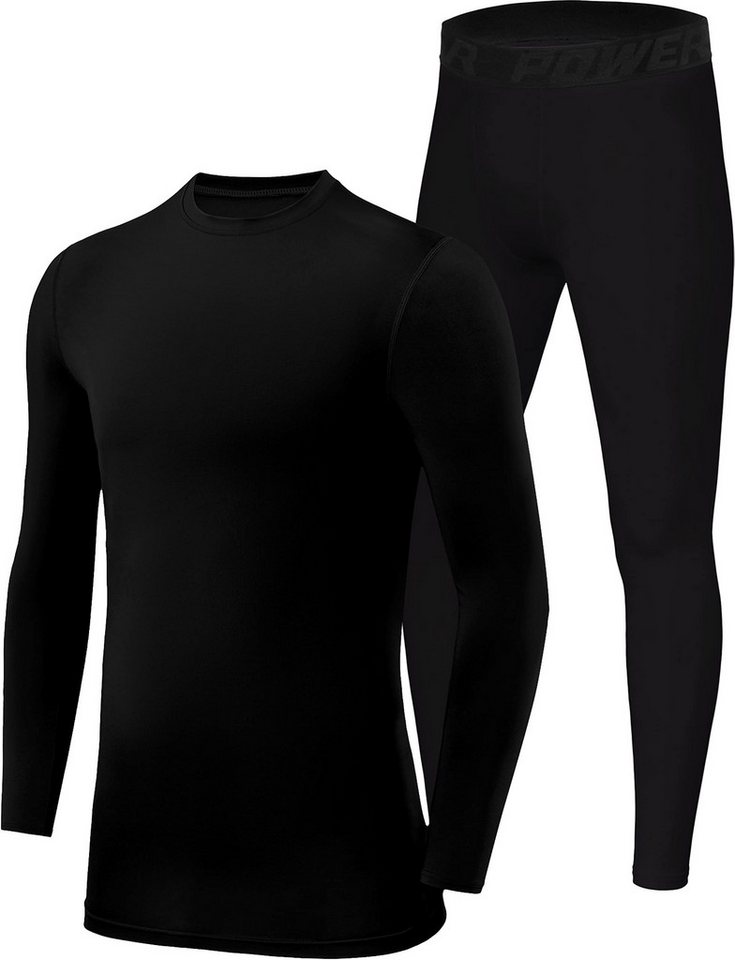 TCA Trainingsanzug Jungen Performance Unterwäsche Set - Thermo Langarm & Shorts (1-tlg) von TCA