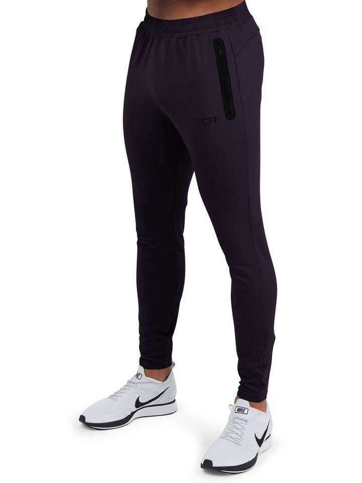 TCA Trainingshose TCA Herren Jogginghose Quickdry mit Reißverschlusstaschen - Lila, XL (1-tlg) von TCA