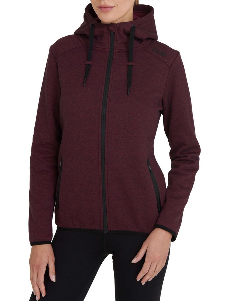 TCA Trainingspullover TCA Damen Revolution Hoodie, Kapuzen-Sweatjacke - Rot, M (1-tlg) von TCA