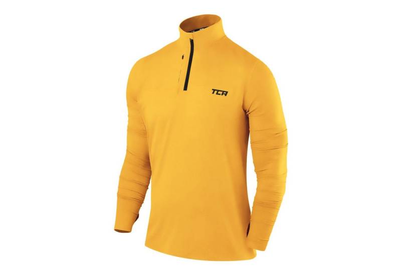 TCA Trainingsshirt TCA Herren Fusion Pro Quickdry Langarm Laufshirt - Gelb (1-tlg) von TCA