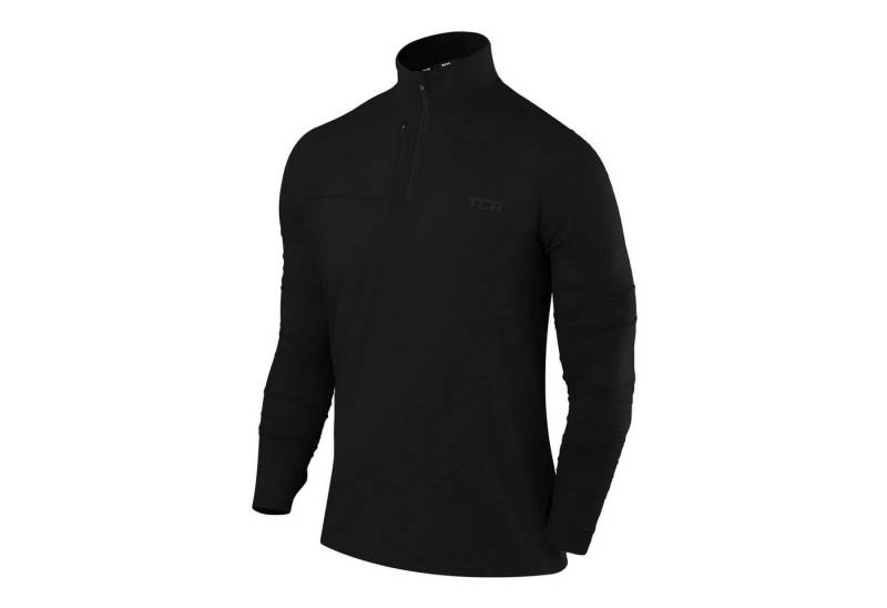 TCA Trainingsshirt TCA Herren Fusion Pro Quickdry Langarm Laufshirt - Schwarz, M von TCA
