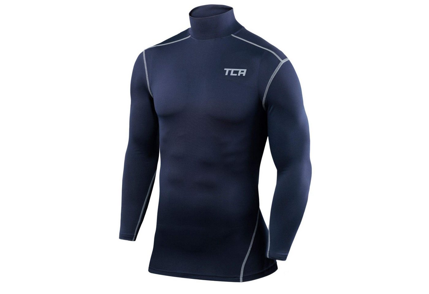 TCA Trainingsshirt TCA Herren Kompression Langarm Thermo Oberteil - Dunkelblau (1-tlg) von TCA