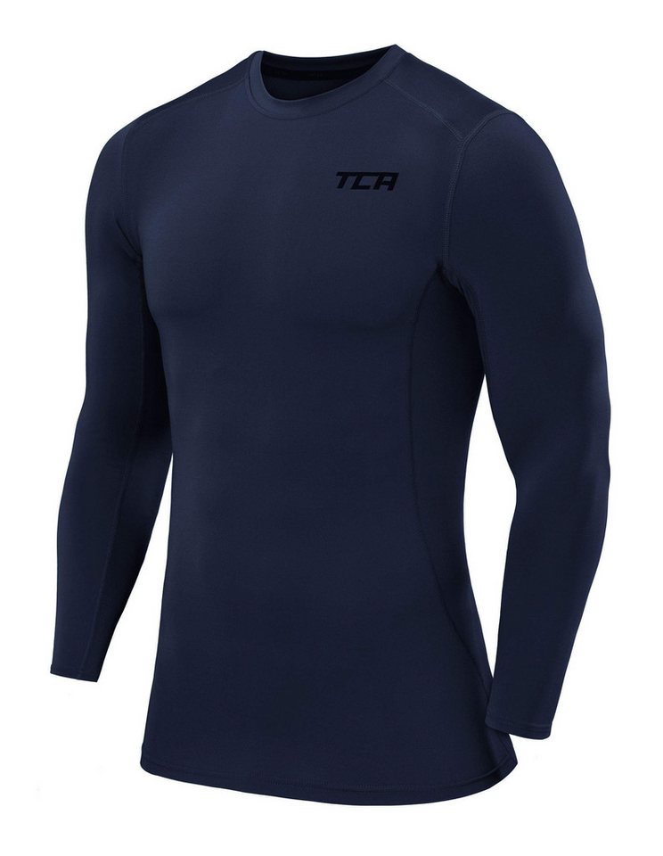 TCA Trainingsshirt TCA Herren Langarm Kompressionsshirt Thermo Dunkelblau XXL (1-tlg) von TCA