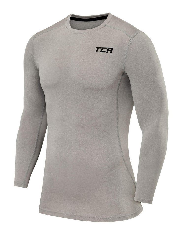 TCA Trainingsshirt TCA Herren Langarm Kompressionsshirt Thermo Grau XXL (1-tlg) von TCA