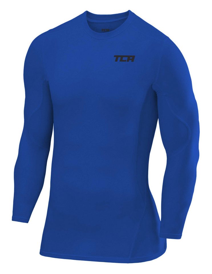 TCA Trainingsshirt TCA Herren Langarm Kompressionsshirt Thermo Leuchtend Blau (1-tlg) von TCA