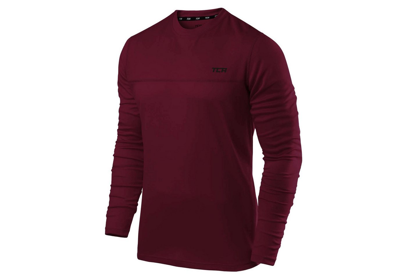 TCA Trainingsshirt TCA Herren Langarm Laufshirt - Cabernet (1-tlg) von TCA