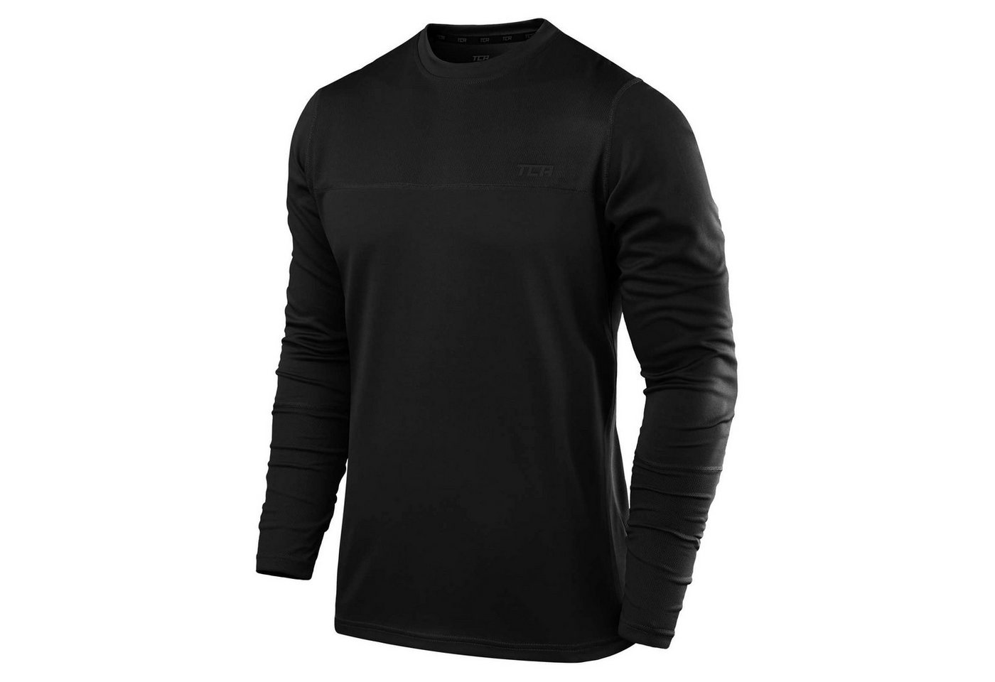 TCA Trainingsshirt TCA Herren Langarm Laufshirt - Schwarz TCA Trainingsshirt TCA Herren Langarm Laufshirt - Schwarz von TCA