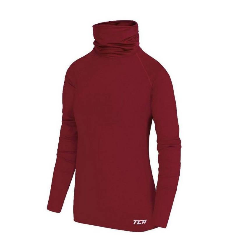 TCA Trainingsshirt TCA Mädchen Warm-Up Thermo Lauf Oberteil - Cabernet, 12-14 Jahre (1-tlg) von TCA