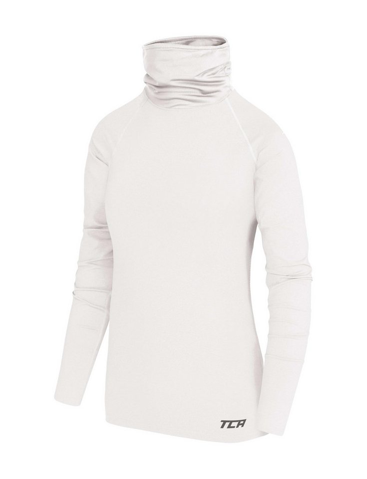TCA Trainingsshirt TCA Mädchen Warm-Up Trichterkragen Thermo Lauf Oberteil - Weiss, XLY (1-tlg) von TCA