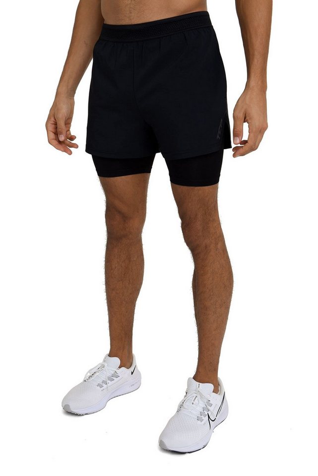 TCA Trainingsshorts TCA Herren Flyweight 2 in 1 Laufhose Schwarz XXL (1-tlg) von TCA