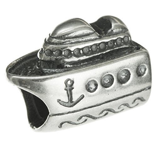 Charme-Perle in Form eines Kreuzfahrtschiffs - Aus 925er Sterlingsilber, für europäische Charm-Armbänder von TCC Sourcing