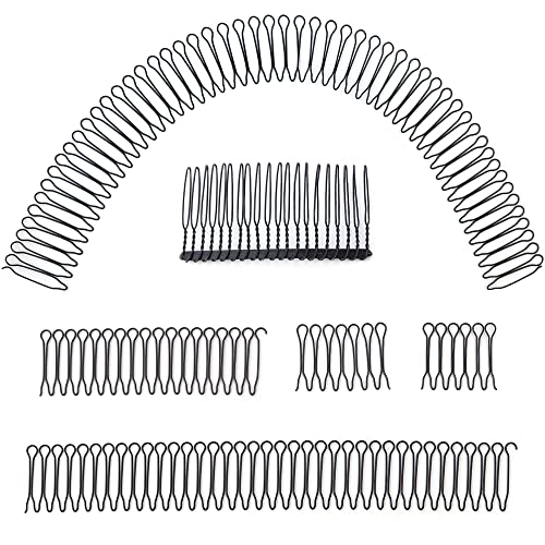TCOTBE 5 Pcs U Shape Hair Finishing Fixer Wavy Comb U Pin Hair Clip Combs Metal Wire Hair Combs Mini Bangs Holder Hair Updo Styling Tool Invisible Hairstyle Hair Accessories for Girl and Women von TCOTBE