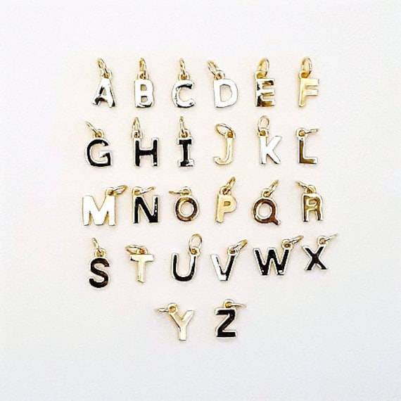 Gold Anfangsbuchstaben Add-On Zur Halskette, 18K Fill Block-Buchstabe Anhänger Gold Anfangsbuchstaben Add-On Zur Halskette, 18K Fill Block-Buchstabe Anhänger von TCRJewelry
