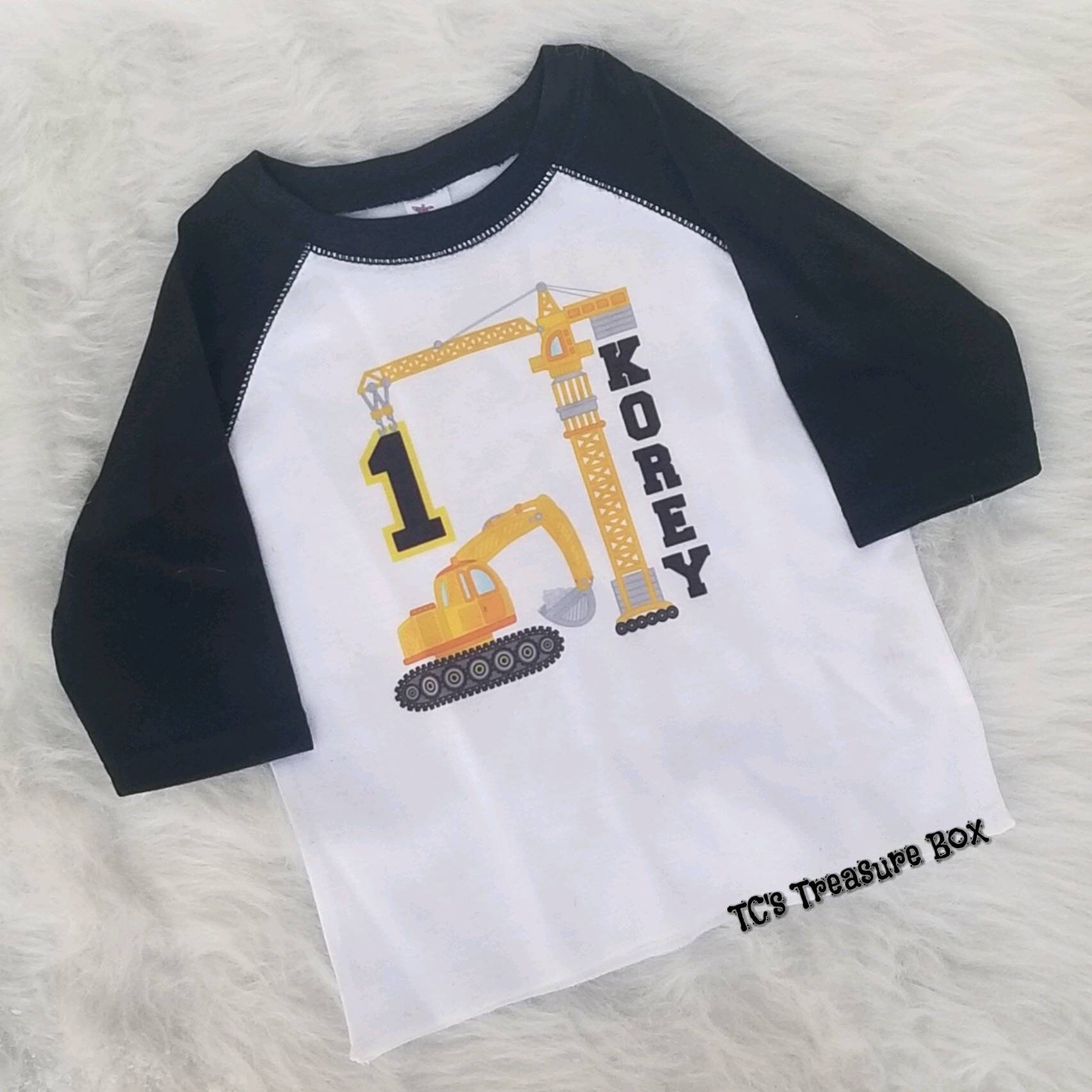Bau Geburtstag Shirt, Bauwagen Geburtstagsparty, Jungen Baustelle Party, Shirt Bau Geburtstag Shirt, Bauwagen Geburtstagsparty, Jungen Baustelle Party, Shirt von TCTreasureBox