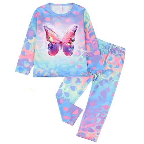 TCWWBB Kinder Schlafanzug Jungen Mädchen Langarm Zweiteilig Pyjama Set Dinosaurier Bagger Einhorn Polyesterfasern Winter Schlafanzüge Nachtwäsche Größe 2-8 Jahre 98 104 110 116 122 128 von TCWWBB