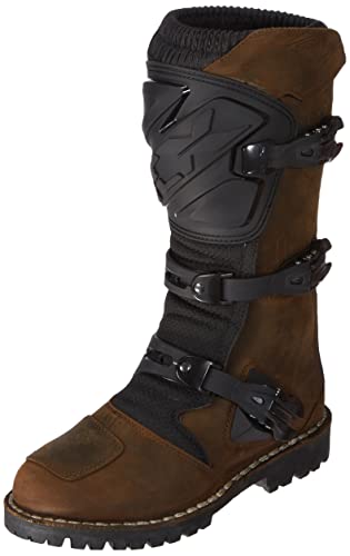 TCX Drifter WP Vintage Motorradstiefel, Dunkelbraun, 39 EU von TCX