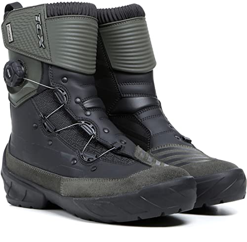 TCX Herren 179t7152w-d07-48 Motorradstiefel, Schwarz Dunkel Grün, 48 EU von TCX